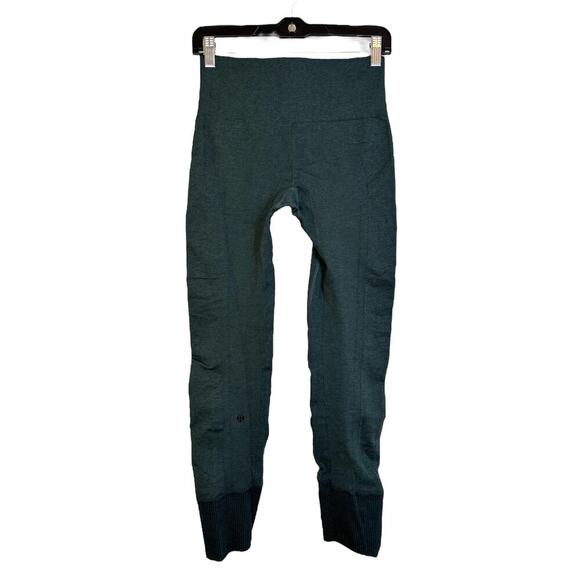 Lululemon Ebb to Street Pant Size 6 Heathered Fuel Green Breathable Yoga Gym - Picture 5 of 12